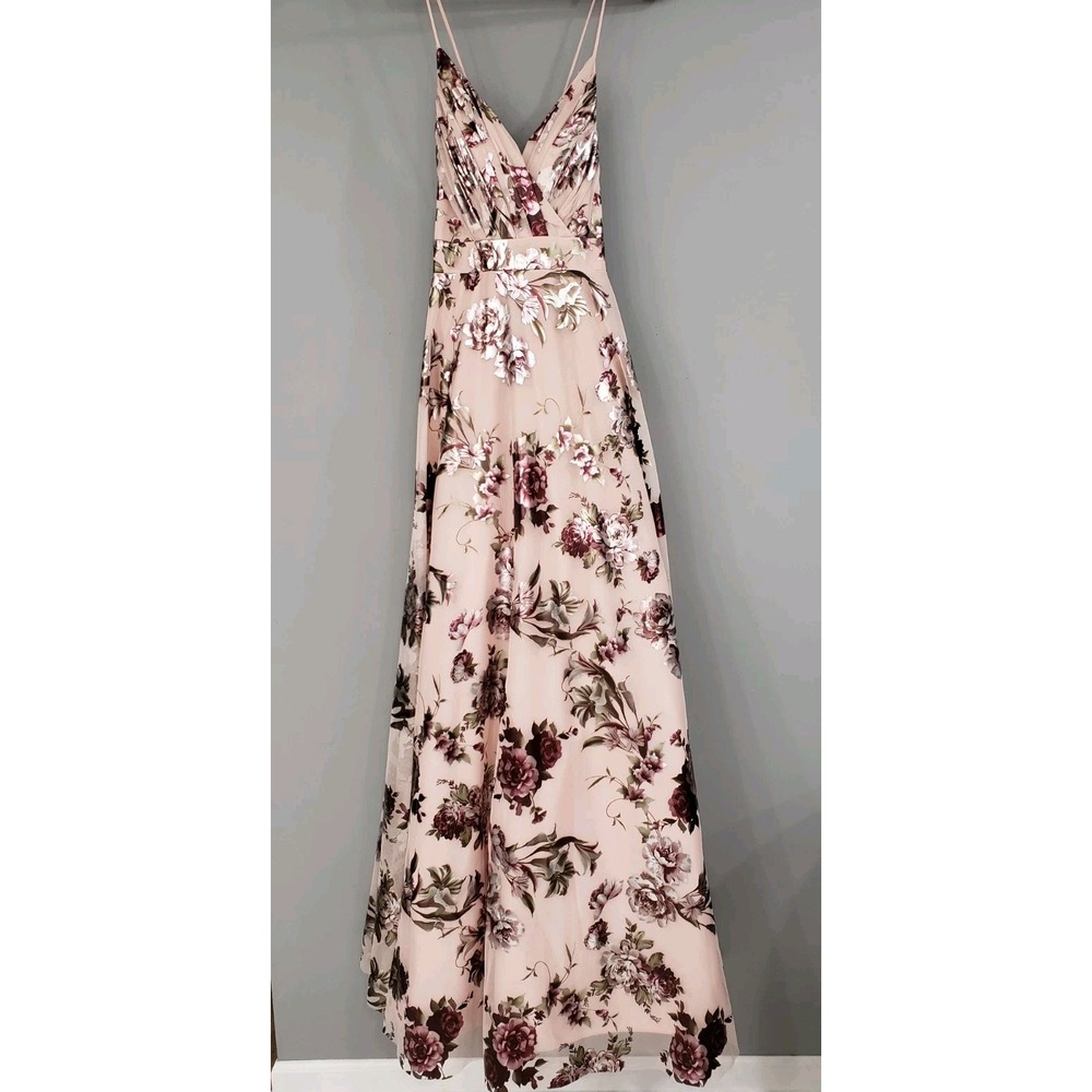 NEW Dress Pink Floral Maxi‎ Tulle Ballgown Prom Gown Party Carrie Bradshaw Boho